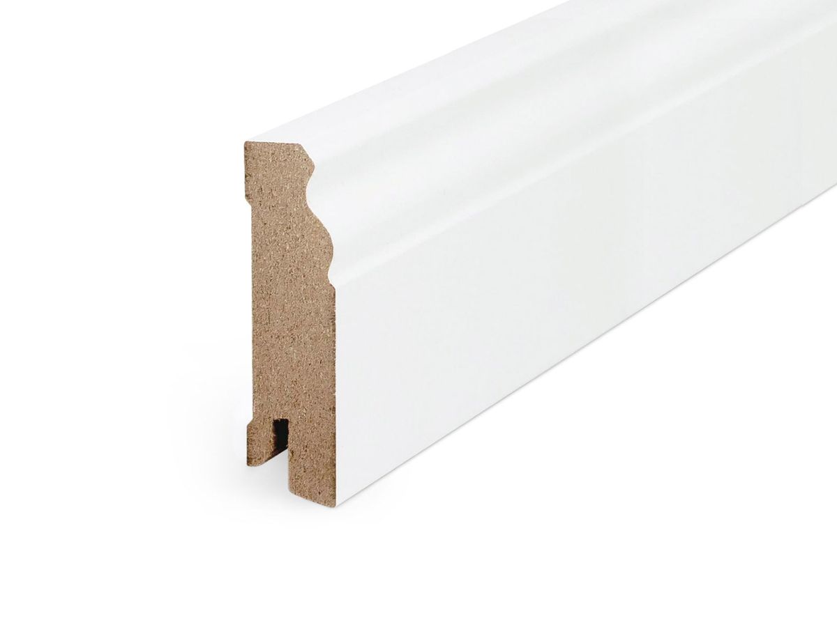 KGM ECO Hamburger Leiste MDF Folie weiß RAL9016 — 3 / 4