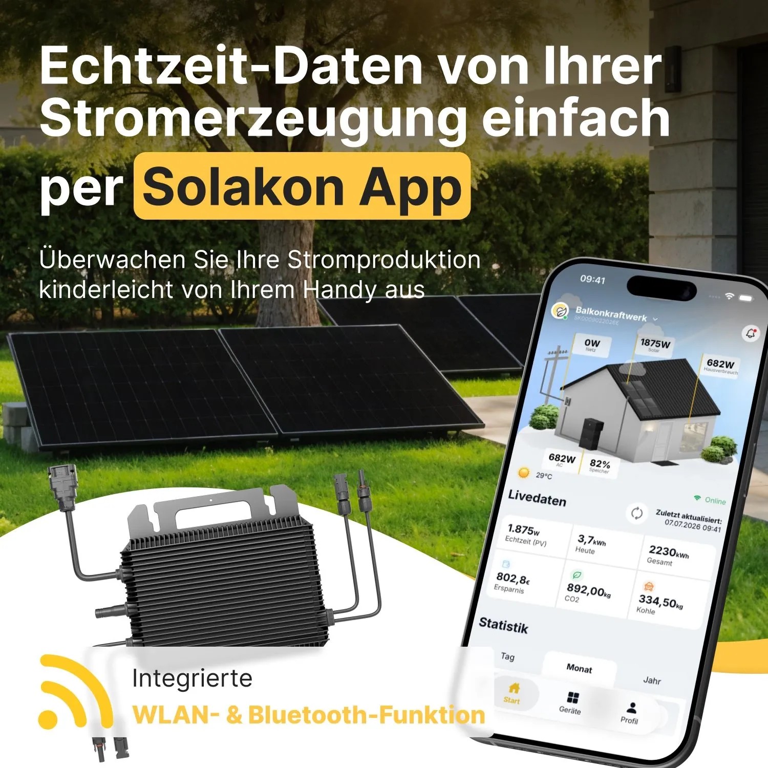 onPower: 2000 Watt Balkonkraftwerk - 3m / Gartenhaus / 2.11 kWh — 4 / 4