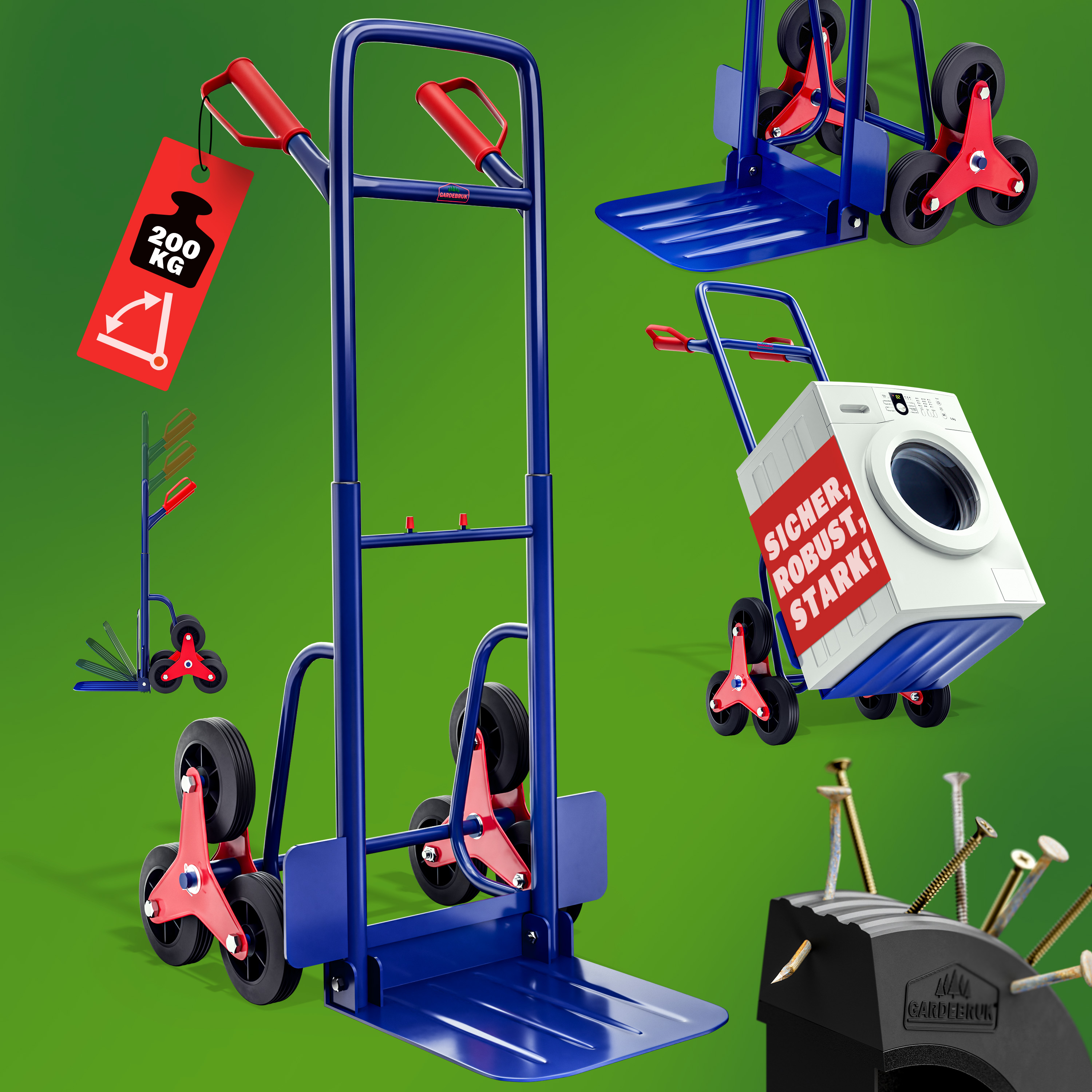 Gardebruk Treppenkarre 200kg — 3 / 4