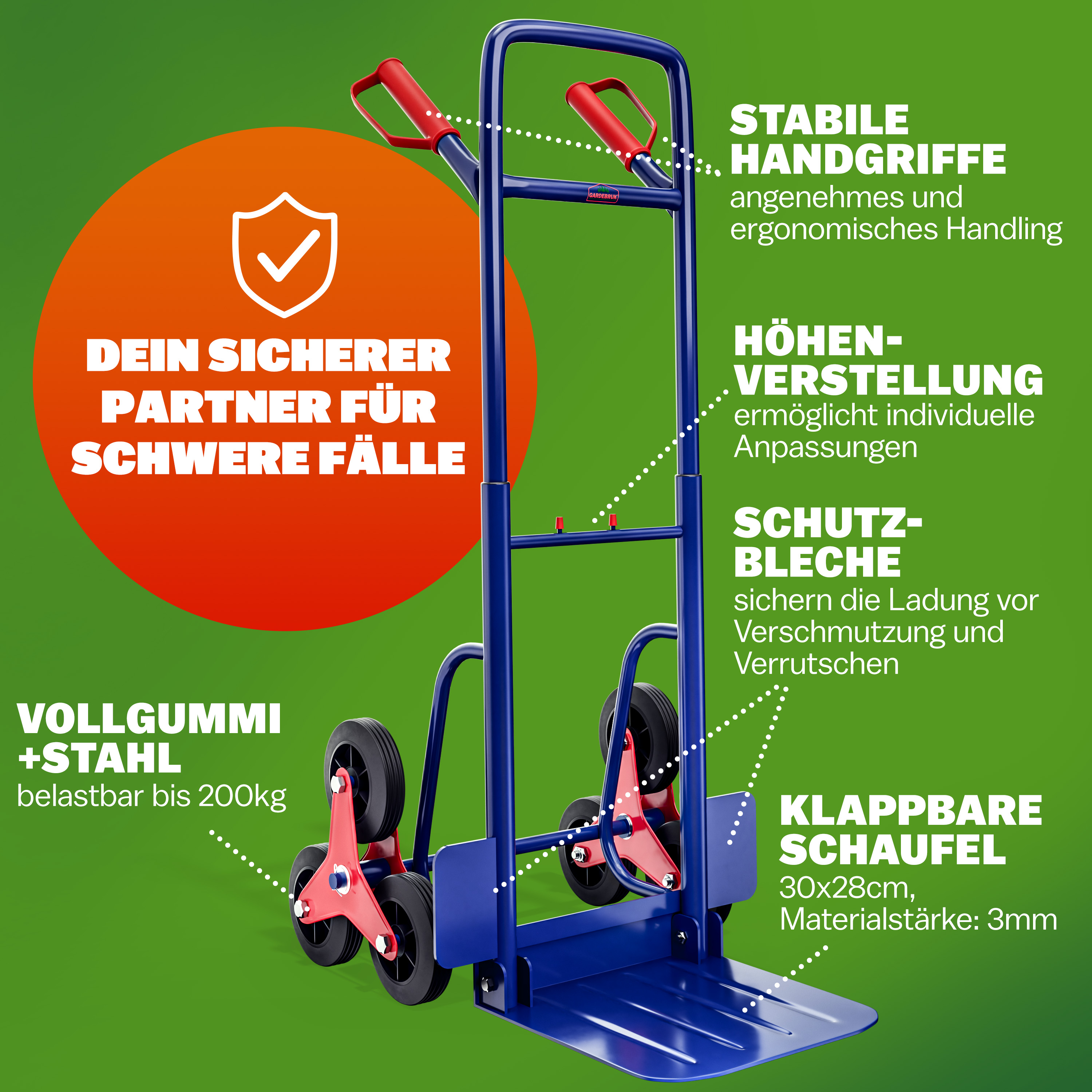 Gardebruk Treppenkarre 200kg — 2 / 4