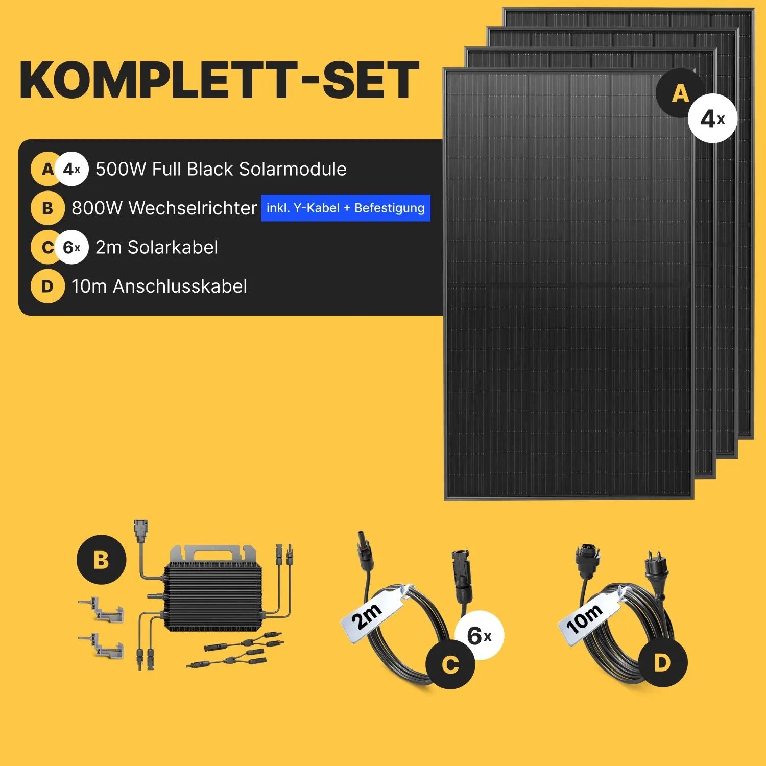 onPower: 2000 Watt Balkonkraftwerk - 3m / Gartenhaus / 2.11 kWh — 2 / 4
