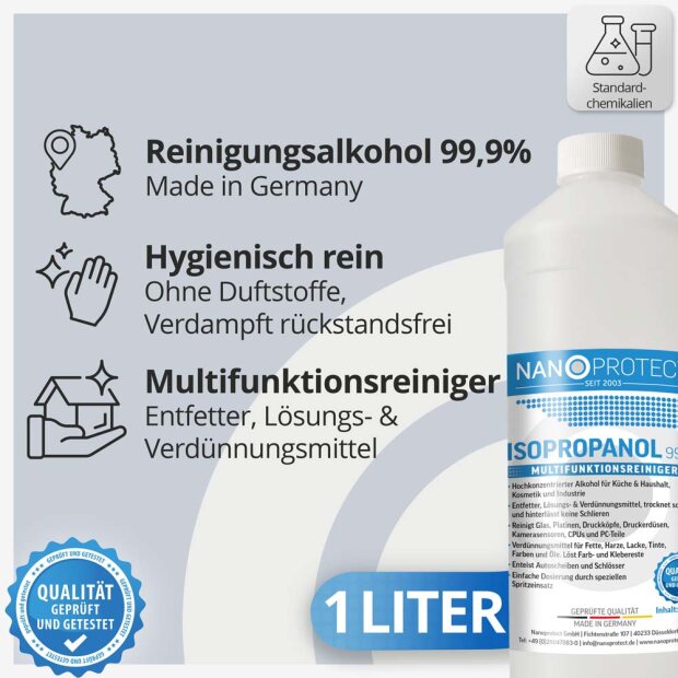 Nanoprotect Isopropanol 99,9% Isopropylalkohol