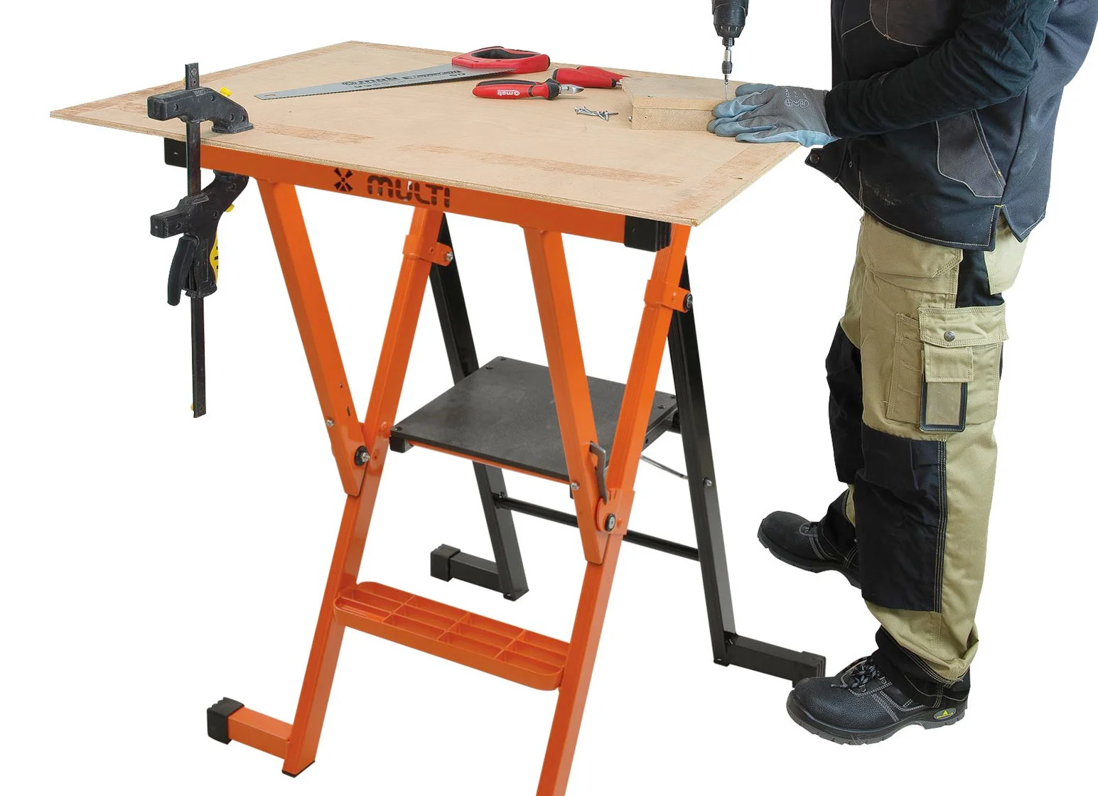 Mondelin MULTI-X - Universal-Leiter, Tritt-Plattform - 4 In 1 — 3 / 6